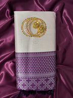NILA : Nilaveni Silver Saree