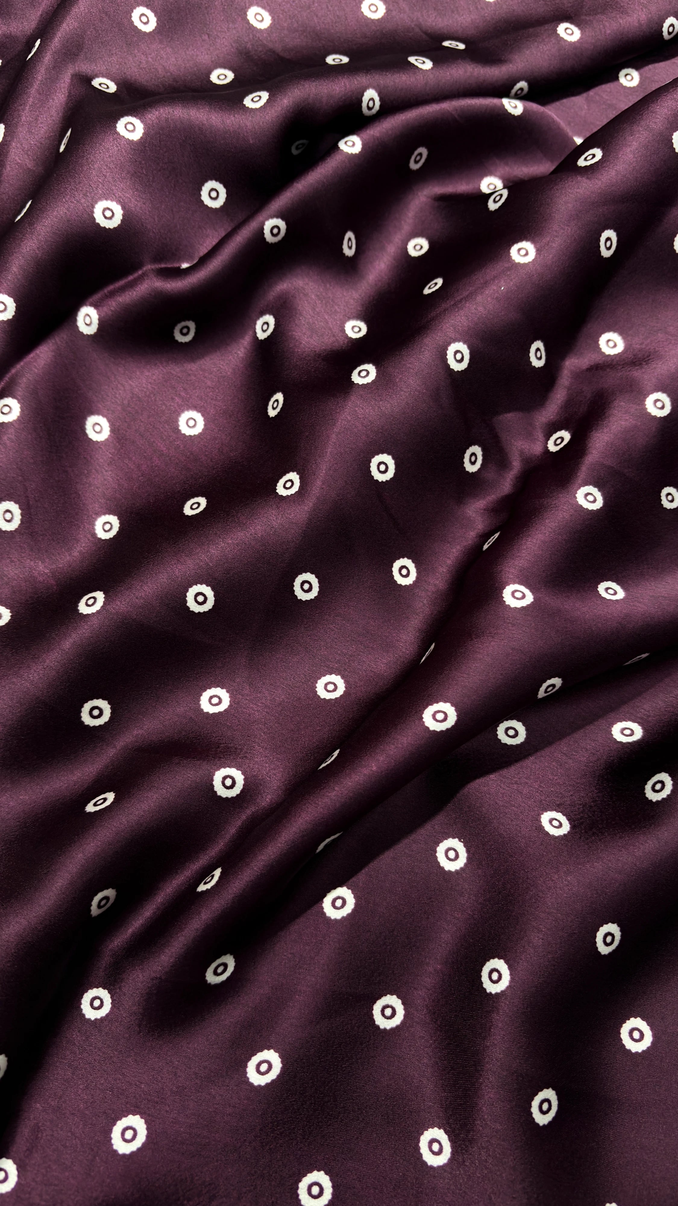 KALAMKARI DEEP PURPLE: Semi Modal Silk