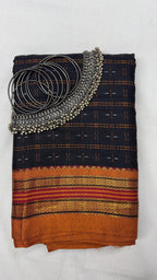 KALLU : Black Cotton Saree
