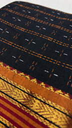 KALLU : Black Cotton Saree